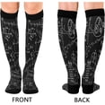 thumbnail image 2 of FREEAMG Math Black Creative Compression Socks for Women & Men Circulation-Knee High Stockings for Running,Travel,Cycling, 2 of 7