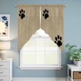 thumbnail image 6 of Farmhouse Swag Valances for Windows 2 Pack Cute Animal Claws Vintage Brown Linen Texture Swag Kitchen Curtains 36 Inches Long Rod Pocket Short Window Treatment for Kitchen Bathroom 36"x36", 6 of 9