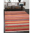 thumbnail image 2 of Unique Loom Tapis de Zone de Conception Tribale Fars 6' x 9' Rectangle Rouge/beige, 2 of 2
