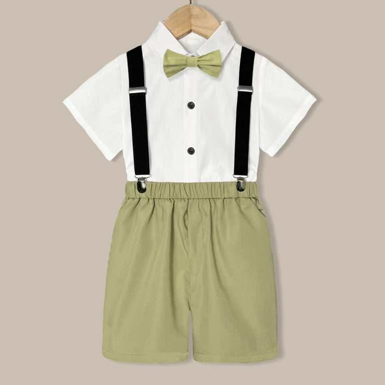 Baby Boy Outfit Boys Summer British Outfits Short Sleeve Shirt