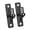 Two black, variant on Set of 4 Wall Mount Gate Hinges Construction for Outdoor Fence Door Portable Sturdy Design with 5/8Inch Hinges Pin