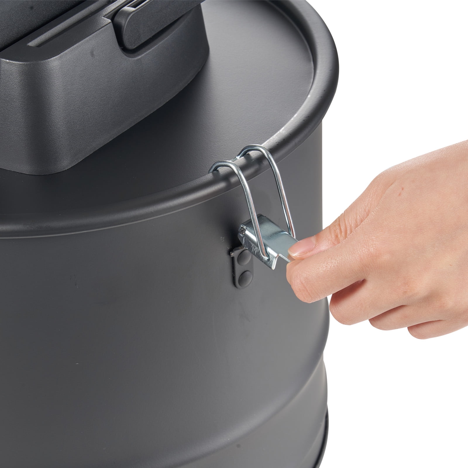 KFFKFF Ash Vacuum, 15L, Strong Suction, Reversible Airflow, 5.9 ft Cord, 10 Kpa Vacuum Power, Ideal for Fireplaces, Pellet & Wood Stoves, Black