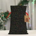 thumbnail image 4 of Fuzoiu Doodle Dinosaur Print Christmas Gift Bag,Burlap Gift Bag with Drawstring Closure & Hang Tag,Perfect for Holidays, Birthdays, and Special Occasions-Small, 4 of 7