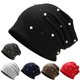 thumbnail image 3 of Gorro De Perla Suave Otoño Primavera Beanie Sombreros Mujeres Imitación Diamantes De Calaveras Gorras De Invierno, 3 of 4