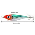 thumbnail image 4 of Anzuelos Calamar Señuelos Pesca Luminosos Cebo Duro para Camarones () Rojo Y Verde, 4 of 8