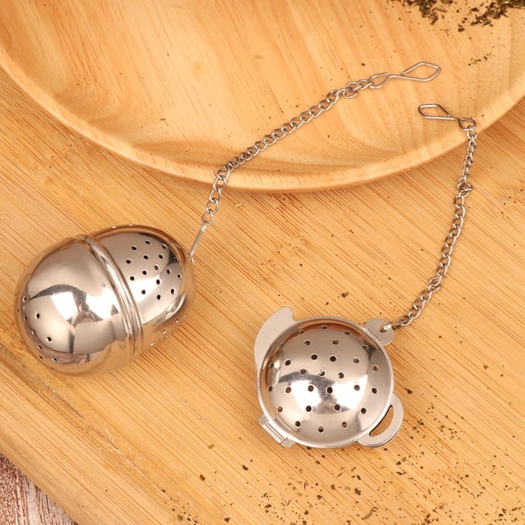 OULII Teapot Infuser 2Pcs Stainless Steel Loose Leaf Tea Steeper for Practical Users Silver