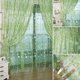 thumbnail image 4 of Cortina de ventana de gasa de tul con estampado floral Panel de cortina transparente 200x100CM Verde, 4 of 6