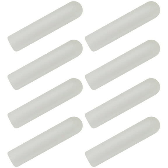 HONMEET  8Pcs White Plastic Rectangular Shoelace Ends Easy to Install for DIY Projects