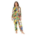 thumbnail image 2 of FORMRS Onesies Pajama for Adults Unisex Hoodie Winter Jumpsuit One Piece Sleepwear, Sizes S-2XL, Colorful Birds Pattern, 2 of 7