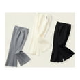 thumbnail image 5 of Besolor Toddler Girls Flare Pants Kids Elastic High Waist Stretch Bell Bottoms Pants Long Trouser Baby Clothes, 5 of 5