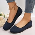 thumbnail image 4 of Xfvqtps Womens Mesh Ballet Flats Knit Slip on Ballerina Flats Hollowed out Comfortable Casual Work Dress Shoes Navy, 4 of 9