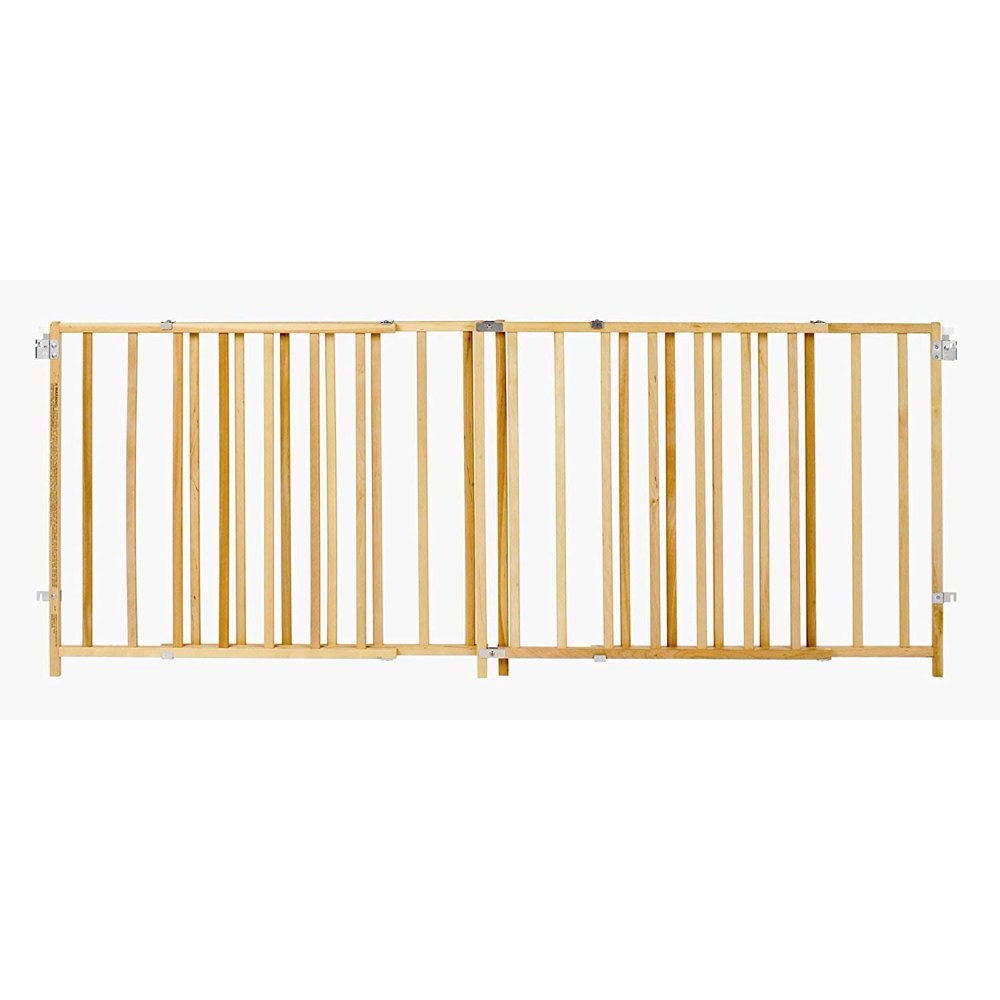Toddleroo by North States Natural Wood Extra Wide Swing Baby Gate, 60