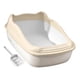 thumbnail image 4 of Caja de arena para gatos semicerrada multifuncional para mascotas pequeñas, resistente y con parte superior abierta. Blanco, 4 of 9
