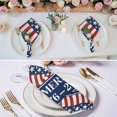 thumbnail image 3 of 250 Year American Anniversary Flag Cloth Napkins, Blue Red USA Washable and Reusable Dinner Napkins Set of 6, Table Napkin for Kitchen Party Birthday Wedding Hotel Housewarming 20"x20", 3 of 9