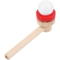 thumbnail image 1 of 1 pieza de juguete de bola de madera para soplar, soplador de bolas flotante, divertido juego de pelota flotante, juguete de equilibrio para soplar., 1 of 8
