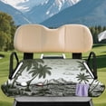 thumbnail image 3 of Uourmeti Palm Island Scene Golf Cart Seat Easy to Install, Universal Golf Cart Seat Covers Fit for EZGO, 3 of 8