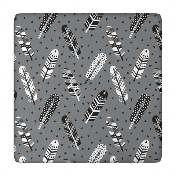 Colorful Floral Print Tablecloth with Stretch Fit for 34 Inch Square Bohemian Style Table Decor