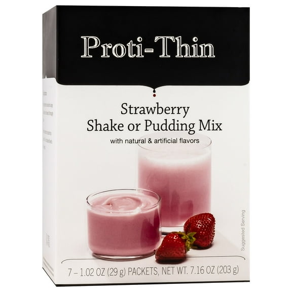 Proti-Thin - High Protein Diet Shake & Pudding - Strawberry - Low Calorie - Low Fat - Low Sugar - 7/Box