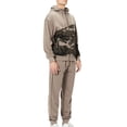 thumbnail image 4 of FOCUSNORM Men Sportswear, Camouflage Hooded Zip-Up Coat + Solid Color Slacks, 4 of 9