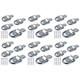 thumbnail image 1 of 4 Uds 3/8 Anillos en D Resistentes Anclas Amarre 2400LBS Anillo Retención Clip Remache, 1 of 7