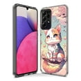 thumbnail image 3 of MUNDAZE Samsung Galaxy Z Fold 4 Shockproof Clear Hybrid Protective Phone Case Kawaii Manga Pink Cherry Blossom Cute Cat Cover, 3 of 5