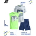 thumbnail image 4 of Pro Athlete Boys Active Shorts Set - 3 Piece Graphic Tees Tank Tops and Basketball Shorts (8-16), 4 of 7