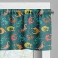 thumbnail image 3 of Ambesonne Reptile Valance Pack of 2, Bohemian Colorful Lizards, 54"X12", Multicolor, 3 of 5