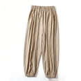 thumbnail image 4 of Asxite Toddler Solid Ice Silk Breathable Loose Sweatpants Elastic Waist Casual Summer 3-15 Y, 4 of 5