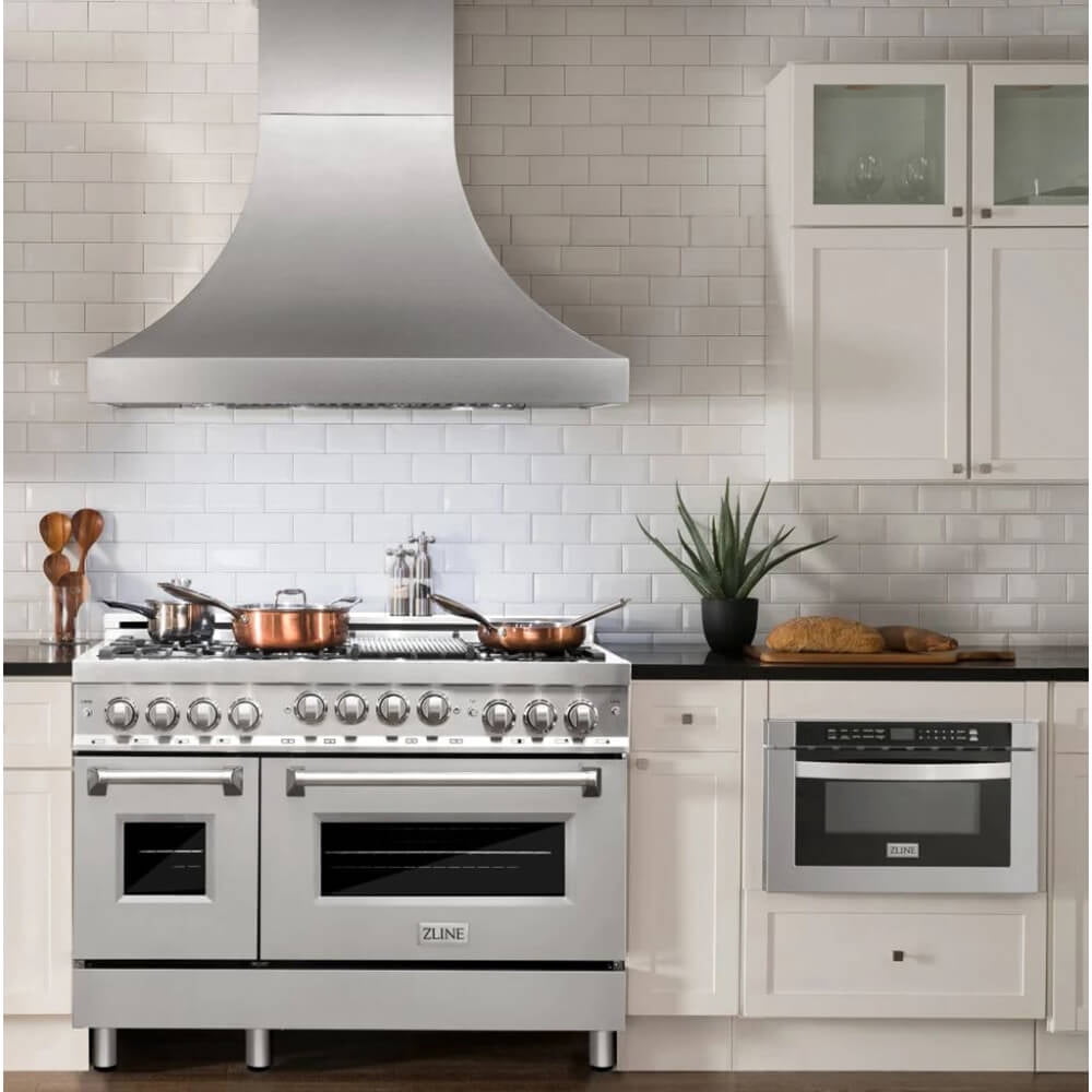 ZLINE RG48 48 inch Stainless Steel Freestanding Gas Double Oven Range