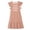 Watermelon Red, variant on Auroural Dresses Kids Summer Double Layer Ruffle Sleeve Dress 5-14 Years