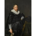 thumbnail image 3 of Paulus Moreelse 19x24 Black Modern Framed Museum Art Print Titled - Portrait of a Man, Probably from the Pauw Family (1625), 3 of 5