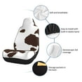 thumbnail image 6 of Honeii Brown Cow for Car Seat Covers Full Set, Seat Covers for Cars, Car Seat Protector Waterproof, Leather Car Seat Cushion-2 PCS, 6 of 9