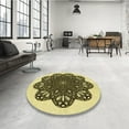 thumbnail image 3 of Ahgly Company Indoor Rectangle Patterned Mustard Yellow Area Rugs, 4' x 6', 3 of 6