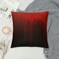 thumbnail image 2 of COMIO Geometric Abstract Ombre Decorative Throw Pillow Covers, Soft Red Black Striped Square Cushion Case Set for Couch Sofa Bedroom Living Room, Modern Pillow Cases Pillowcases, 2 of 5