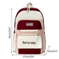 thumbnail image 3 of SUSHANG Male Female Students Backpack Outdoor Leisure Campus Backpack Color Matching Youth Fashion Simple Schoolbag, 3 of 5