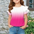 thumbnail image 2 of Ashirexll Shirts for Girls, Summer Tops, Youth Raglan Sleeve Short Sleeve Graphic T-shirts Round Neck Playful Summer Style, 2 of 6