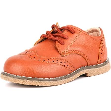 

Toddler Boys Girls Dress Shoes Kids Classic Perforated Flats