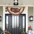 thumbnail image 6 of SMKE Patriotic Half Fan Bunting,35X17In Vintage Map 250Th Fan Flag,National Fan Banner,Stars Stripes Decor Flag,Memorial Day Patriotic Decor,Festival Scene Hanging Decoration,Fade Resistant, 6 of 7