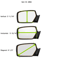 thumbnail image 2 of For 82-85 Accord Left Driver Side Mirror Glass Lens w/Adhesive, 2 of 4