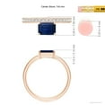 thumbnail image 5 of ANGARA Natural 1.05 ct Blue Sapphire Solitaire Ring with Diamonds in 14K Rose Gold for Women (Size-7x5mm) | September Birthstone, Anniversary, Jewelry Gift for Women | Natural Sapphire Ring, 5 of 10