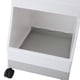 thumbnail image 3 of 4 Wheel Rolling Utility Cart, Multifunctional Double Layer Mobile Storage Cart for Kitchen, Bathroom, Living Room, Office, 3 of 4