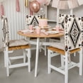 thumbnail image 3 of Boho Black Brown Chair Back Covers, Removable Chair Covers for Dining Chairs Set of 6, Washable Chairs Slipcovers Back Seat Protector for Wedding Party 19"x20", 3 of 9