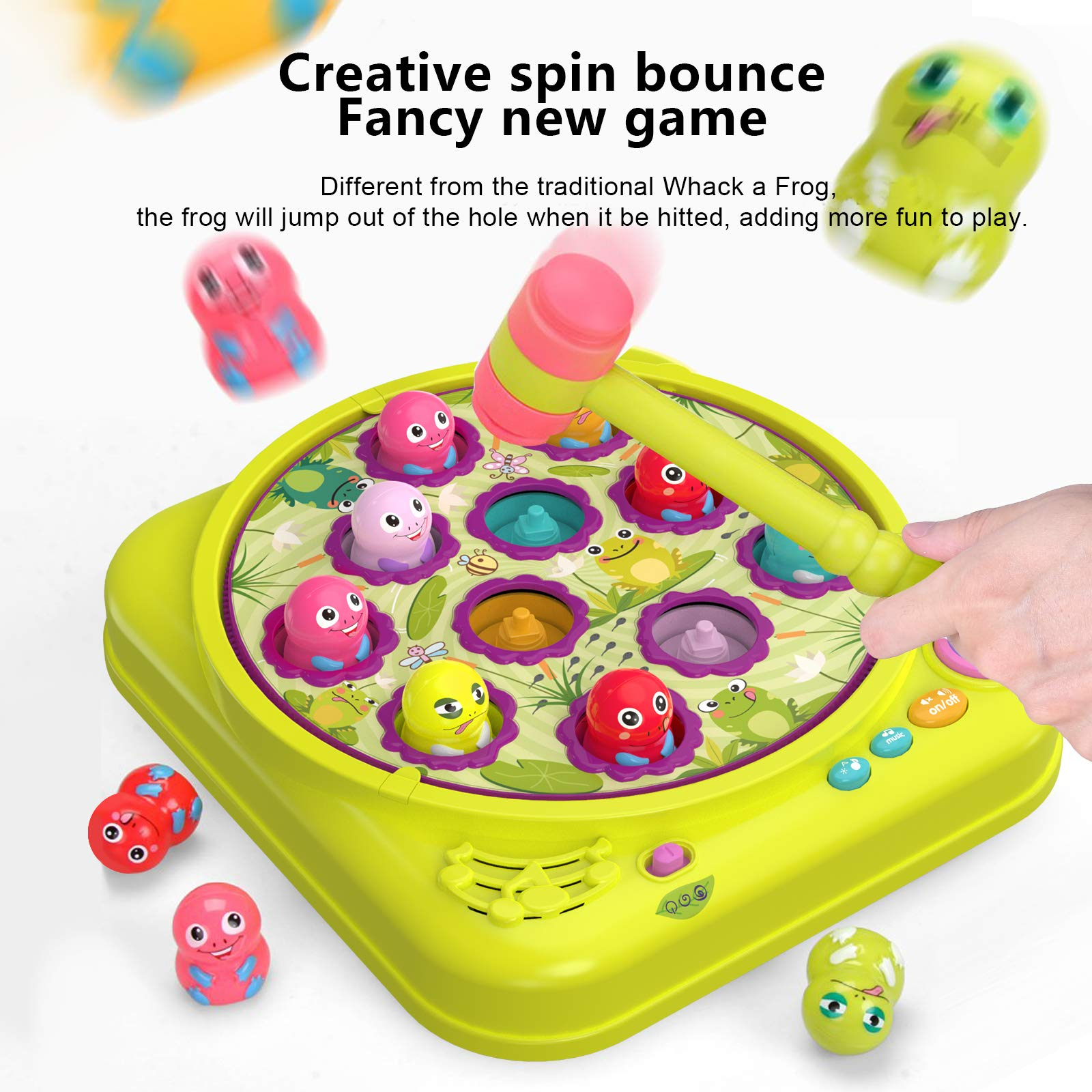 Learning Early Developmental Toy Whack a Crab Game Educational Toys Hammering Pounding Toys Whack a Mole Game Fishing Game 2 in 1 Toddler Games Toys Gift Toys for 3 4 5 6 7 8 Year Old Boys Girls 