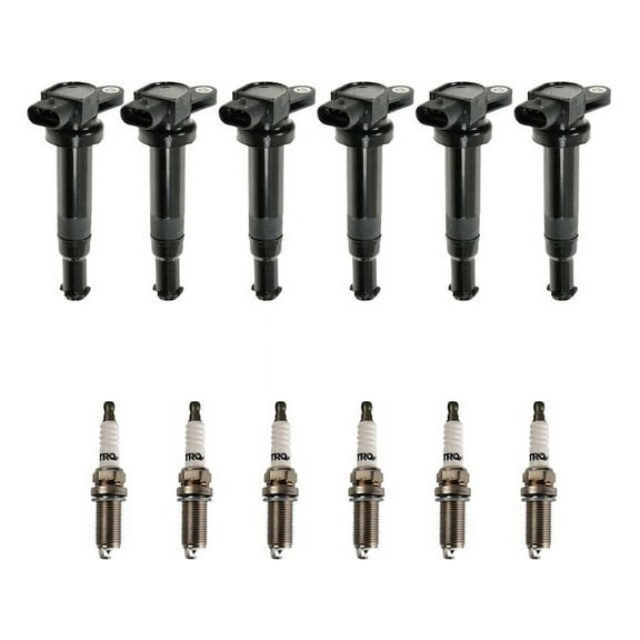 Ignition Coil and Spark Plug Kit 12 Piece - Compatible with 2007 - 2009 Hyundai Santa Fe 2.7L V6 2008