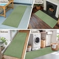 thumbnail image 6 of Sage Green Linen Runner Rugs 2x6 ft Farmhouse Pure Color Country Farm Washable Hallway Rugs Non-Slip Floor Mats Absorbent Carpet Bedside Runners for Bedroom Kitchen Bathroom Laundry Room, 6 of 9