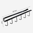 thumbnail image 6 of Grandest Birch Multifunctional Hanging Rack Strong Bearing Capacity Metal 6 Hooks Decorative Storage Shelf for Home 6 Hooks Punch, 6 of 8