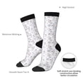 thumbnail image 4 of Daiia Elegant ice skates snowflakes Print Crew Socks – Soft Breathable Long Socks for Men & Women, Moisture-Wicking & Comfortable Daily Wear Socks, One-Size Fits Most (US 5-11), 4 of 6