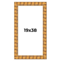 19x38 Frame Beige Real Wood Picture Frame Width 3 inches | Interior Frame Depth 0.5 inches |