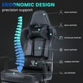 thumbnail image 4 of JONPONY Big and Tall Gaming Chair with Footrest 400lbs Massage Gamer Chair with Memory Foam Adjustable Tilt Back Angle & Armrest, High Back Leather Computer Office Chair，Black, 4 of 8