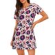 thumbnail image 1 of Easygdp Skull lips record Guitar Camisón de manga corta para mujer, informal, estampado, 1 of 6
